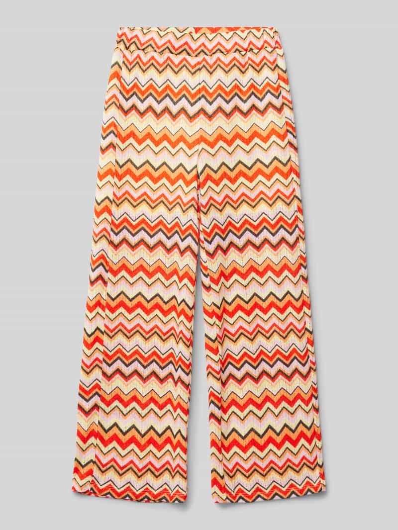 Garcia Wide fit stoffen broek met elastische band
