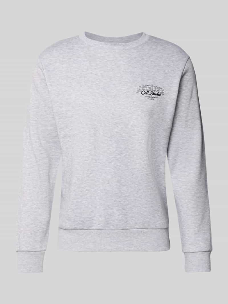 jack & jones Sweatshirt met labelprint model 'MAKOTO'