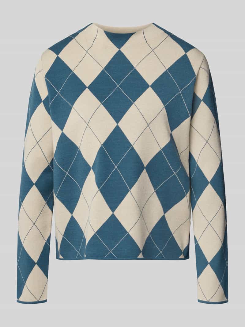 Comma Gebreide pullover van viscosemix in all-over look
