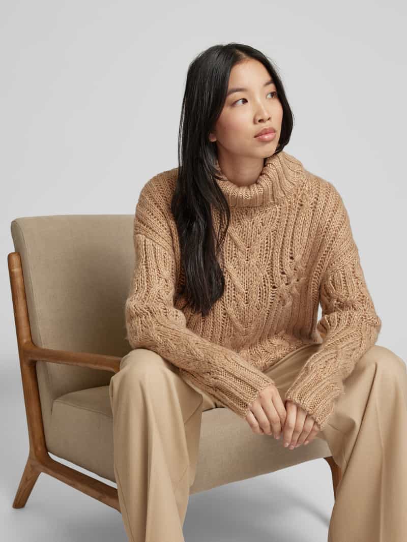 Christian Berg Woman Gebreide pullover met kabelpatroon