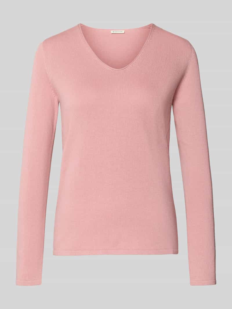 Tom Tailor Regular fit gebreid shirt van een mix van katoen en viscose