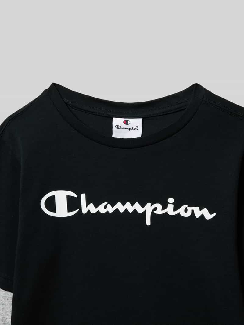 Champion Shirt met lange mouwen en labelprints