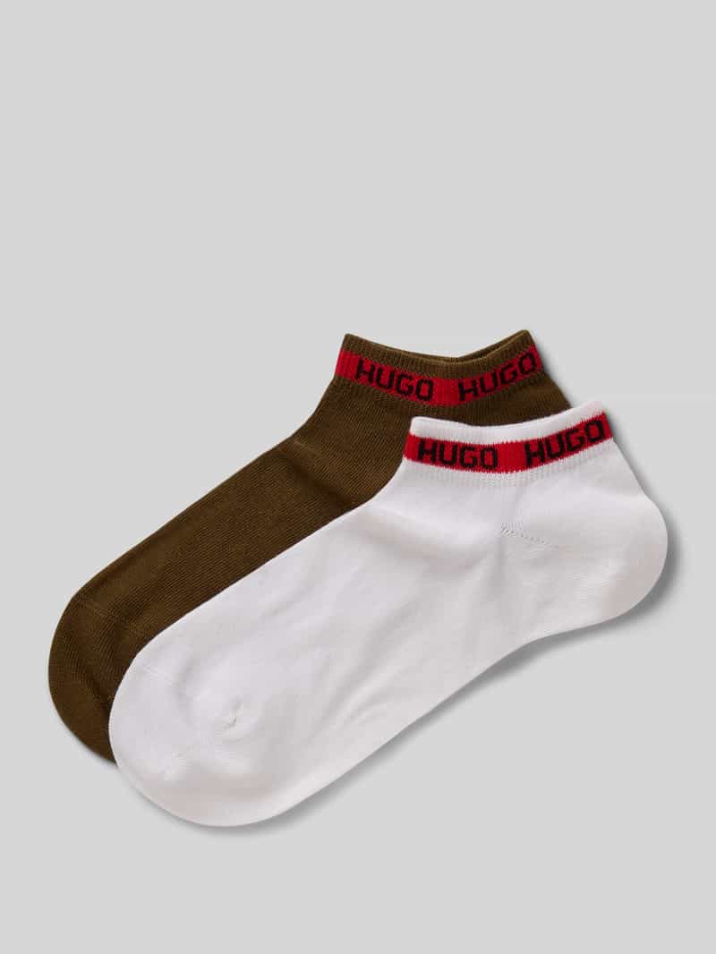 HUGO Sneakersokken met logostitching in een set van 6 paar model 'Tape'