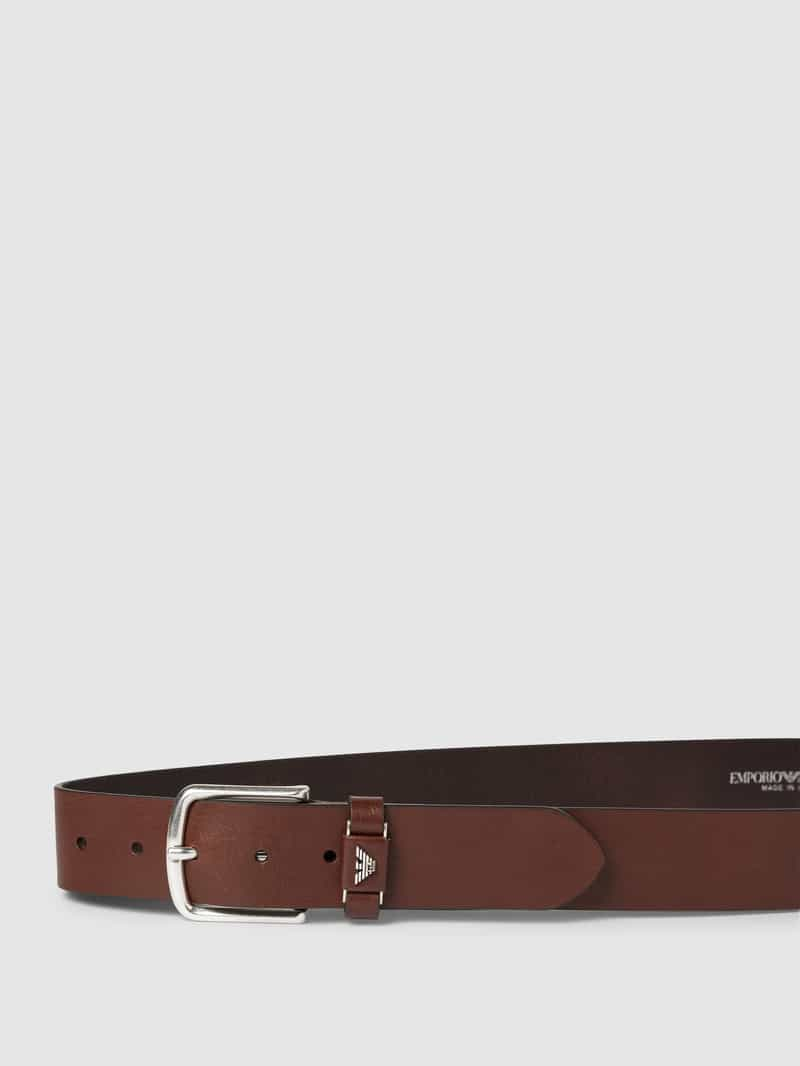 Emporio Armani Riem van runderleer met logodetail