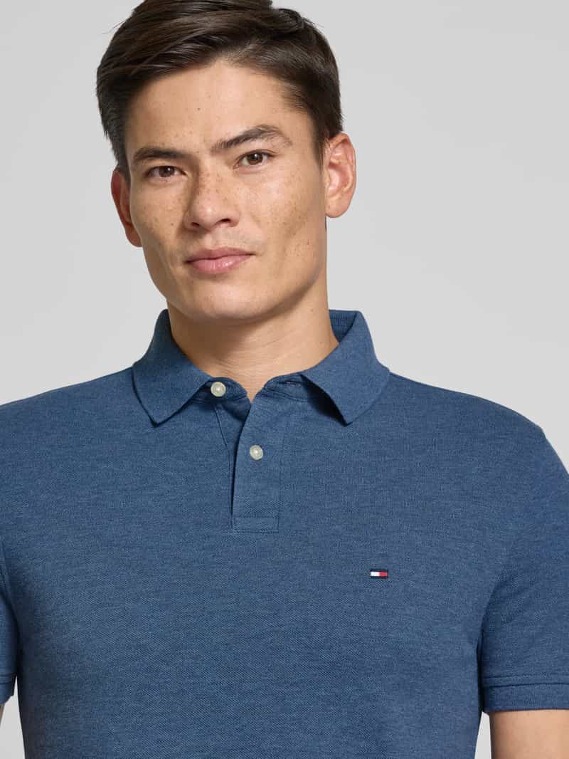 Tommy Hilfiger Regular fit poloshirt van een mix van katoen en elastaan