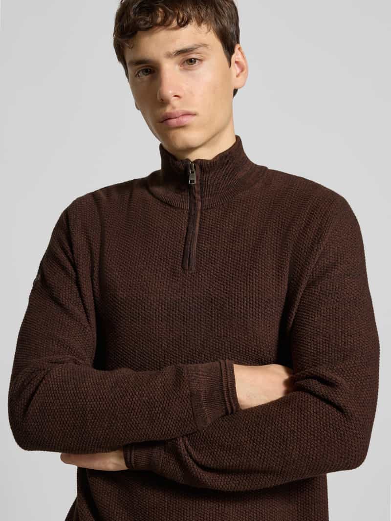 Superdry Gebreide pullover met opstaande kraag