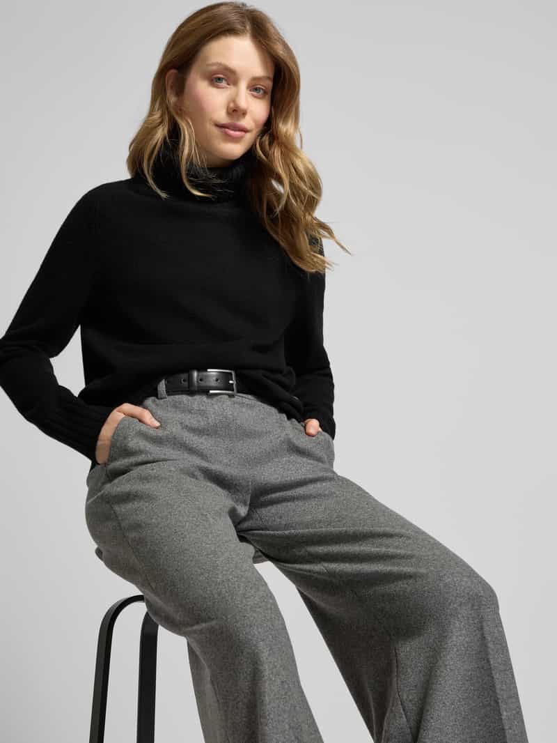 FYNCH-HATTON Wollen pullover met ribboorden