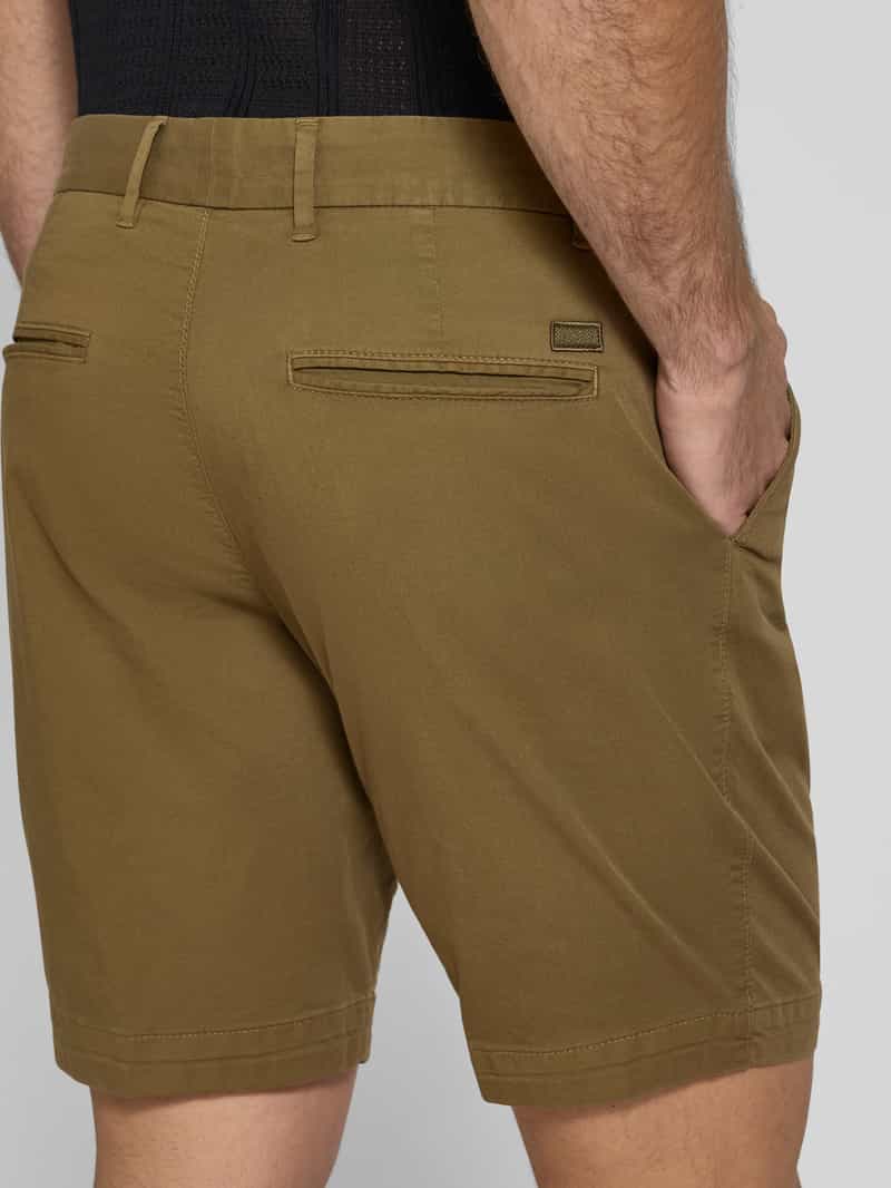 Boss Slim fit korte broek met riemlussen model 'Slice'