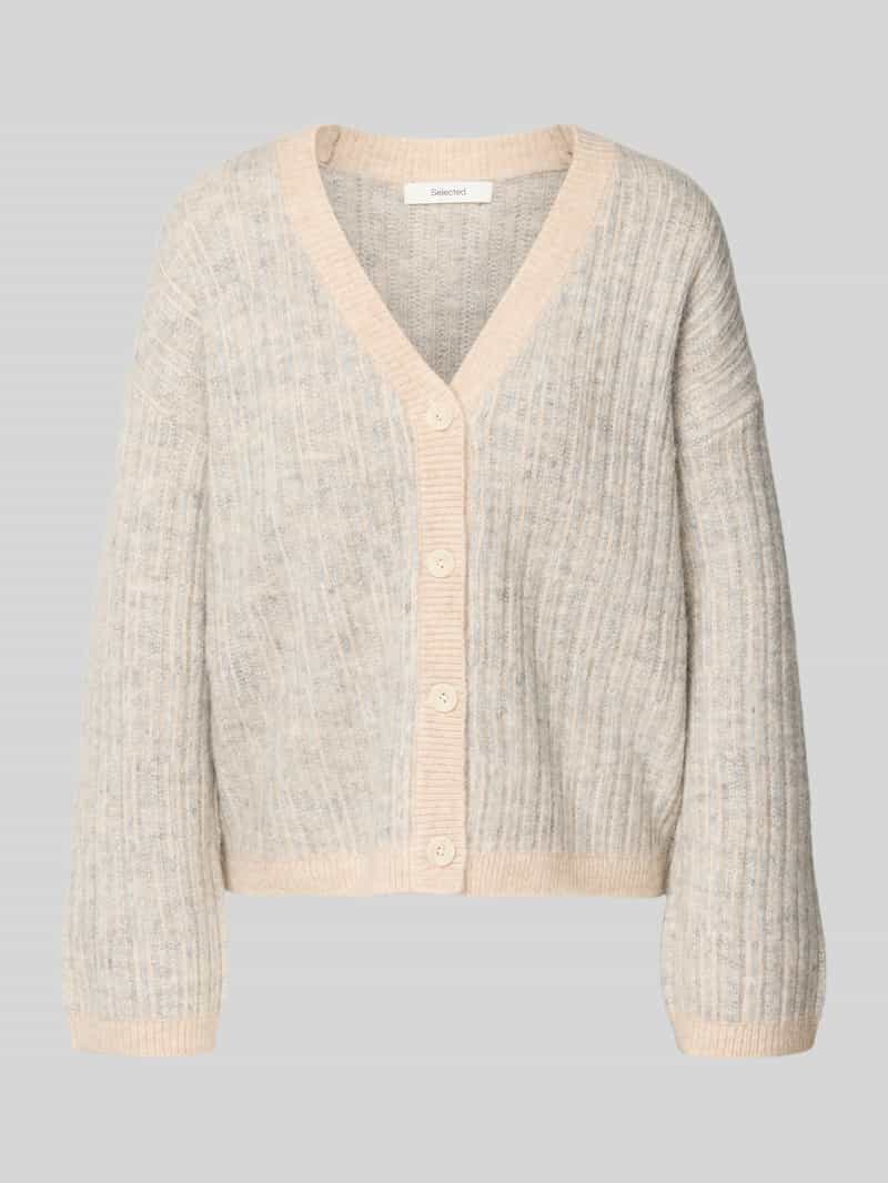 Selected Femme Relaxed fit gebreide pullover van wolmix met alpaca model 'FALVA'
