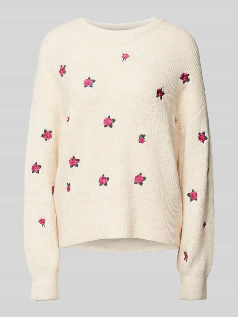 YAS Gebreide pullover met ronde hals, model 'FLEUR'