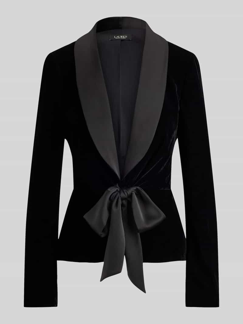 Lauren Ralph Lauren Regular fit korte blazer met sjaalkraag