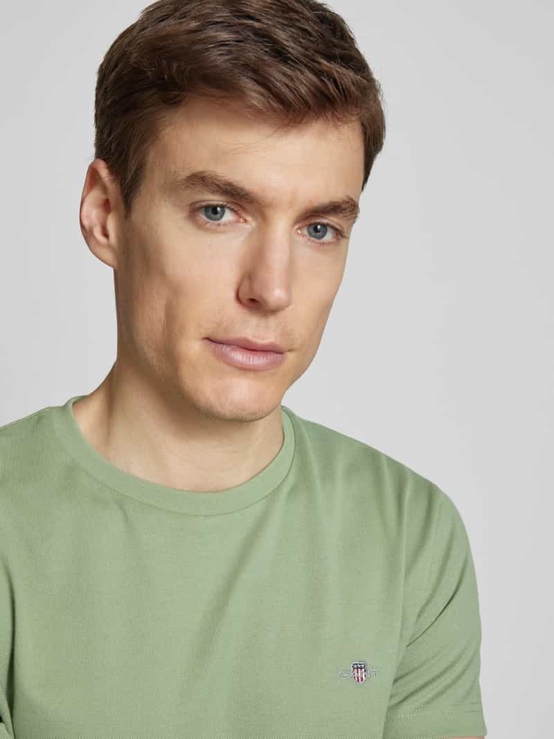 Gant Slim fit T-shirt met labelstitching