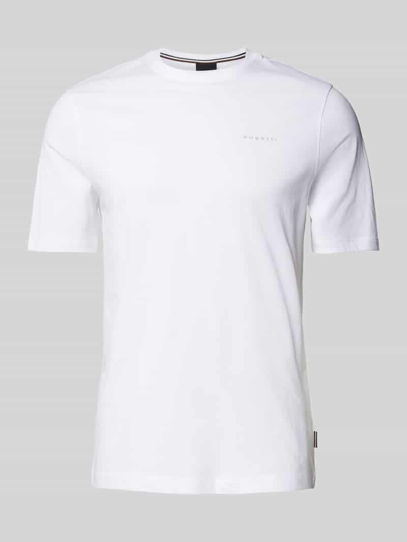 Bugatti T-shirt met labelprint