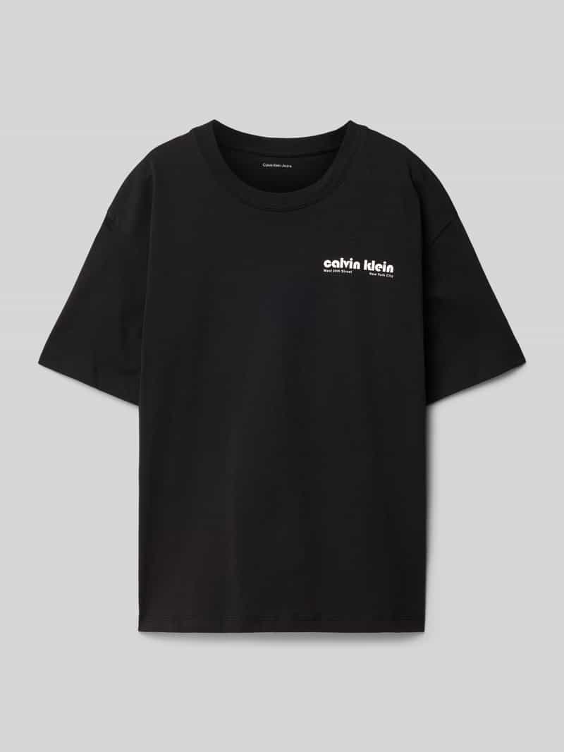 Calvin Klein Jeans Relaxed fit T-shirt met ronde hals model 'GEO'