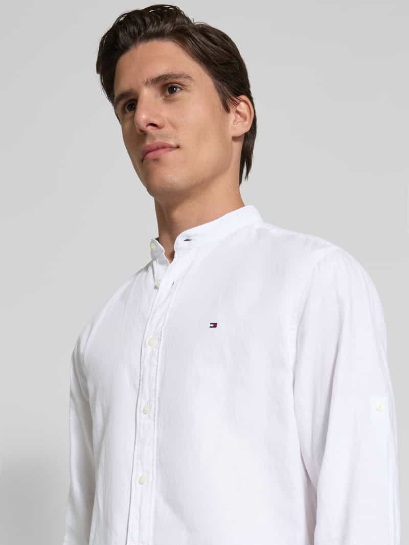 Tommy Hilfiger Regular fit vrijetijdsoverhemd van een mix van katoen en linnen