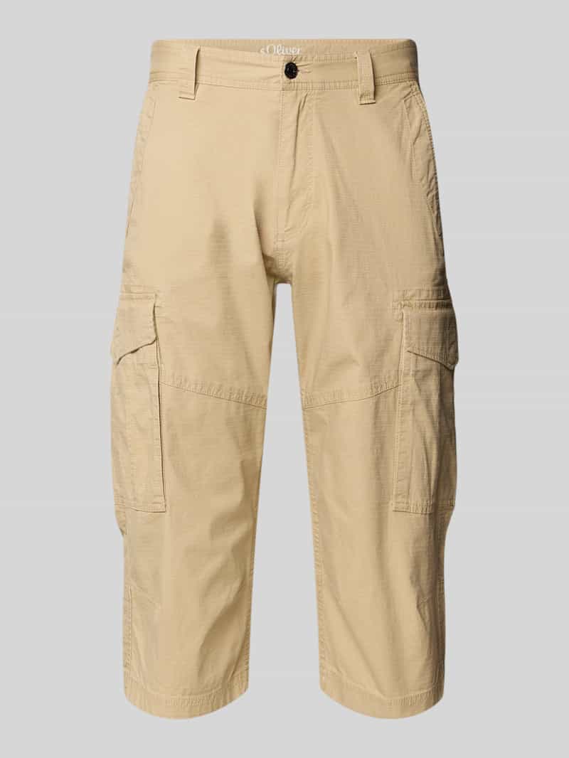 s.Oliver BLACK LABEL Relaxed fit bermuda van katoenmix