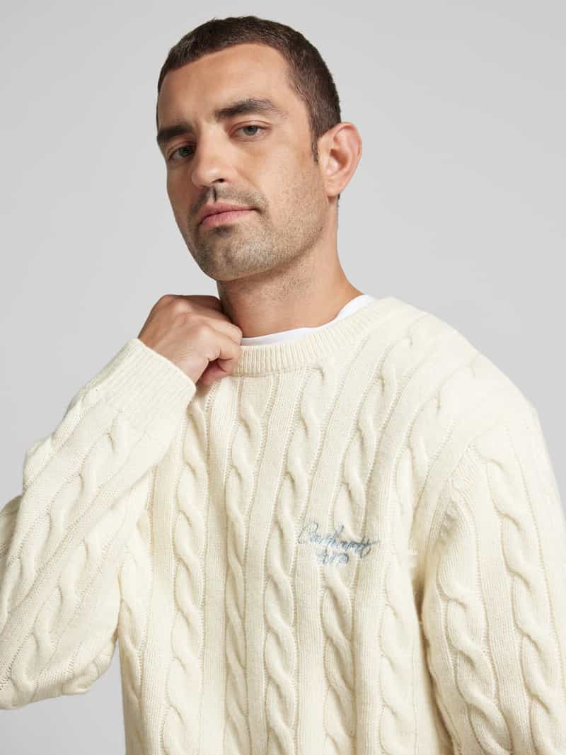 Carhartt Work In Progress Gebreide pullover met labelstitching