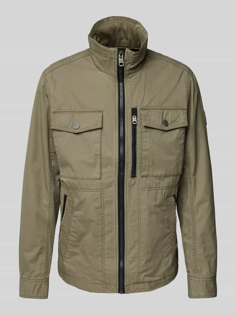 Tom Tailor Regular fit fieldjack van puur katoen met opgestikte borstzakken