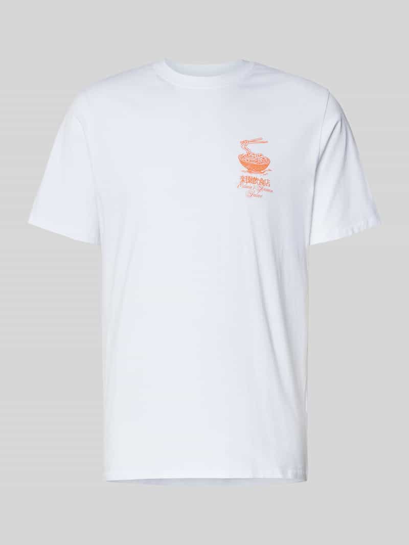 Edwin T-shirt met labelprint model 'RAMEN PALACE'