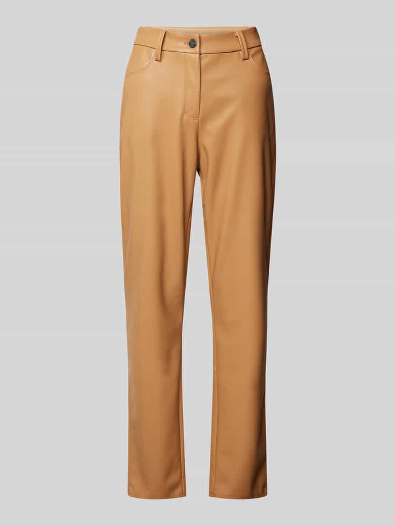 Regular Fit broek in leerlook