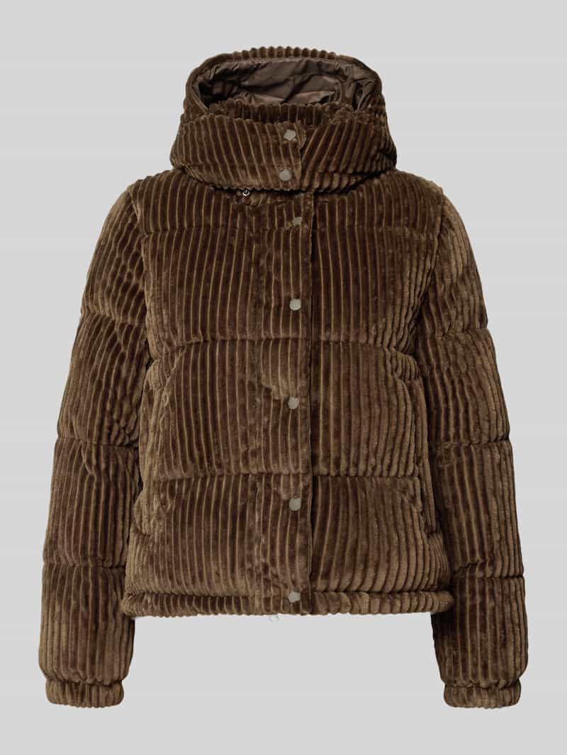 Save The Duck Jack met labelpatch en capuchon model 'NADEGE'