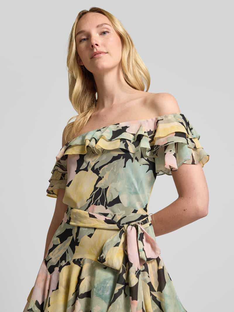 Lauren Ralph Lauren Mini-jurk met carmenhals model 'MAIBEL'
