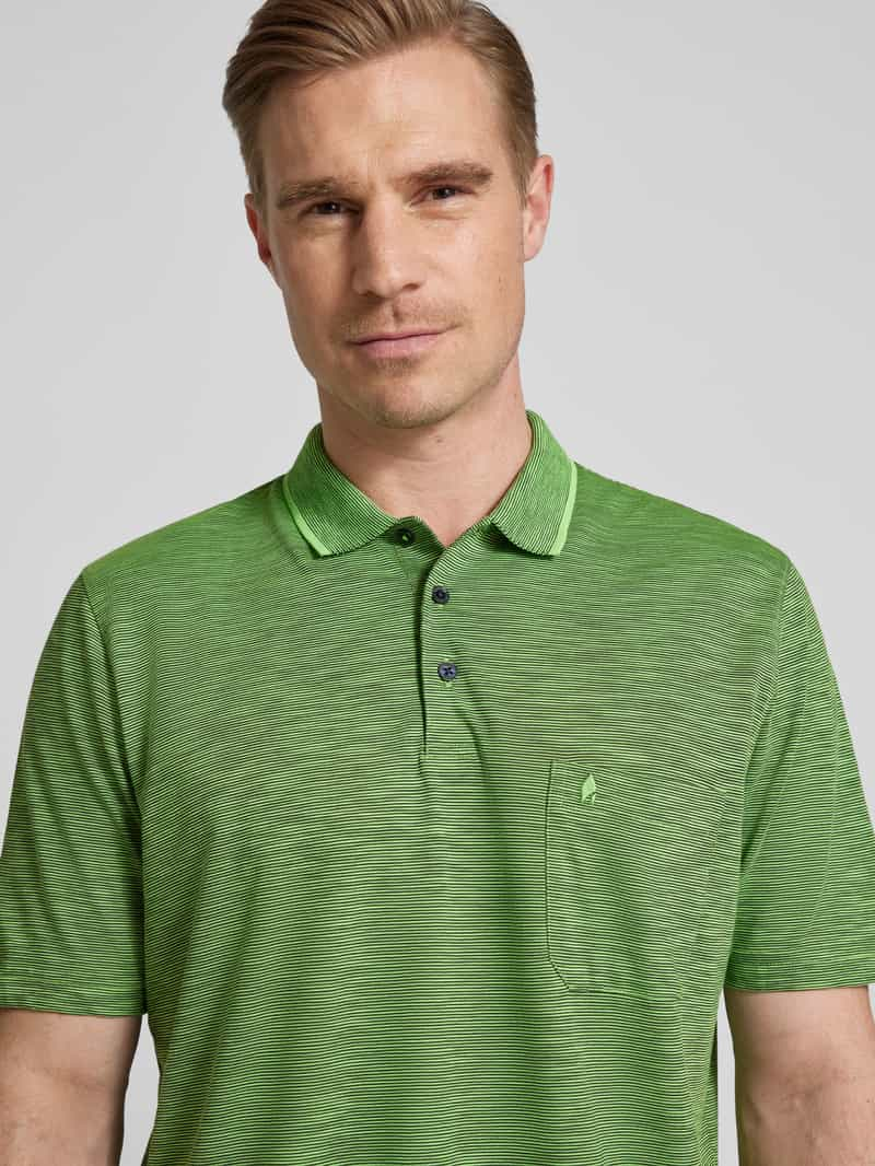 RAGMAN Poloshirt met streepmotief en borstzak