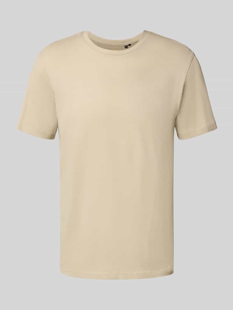 Superdry T-shirt met geribde ronde hals