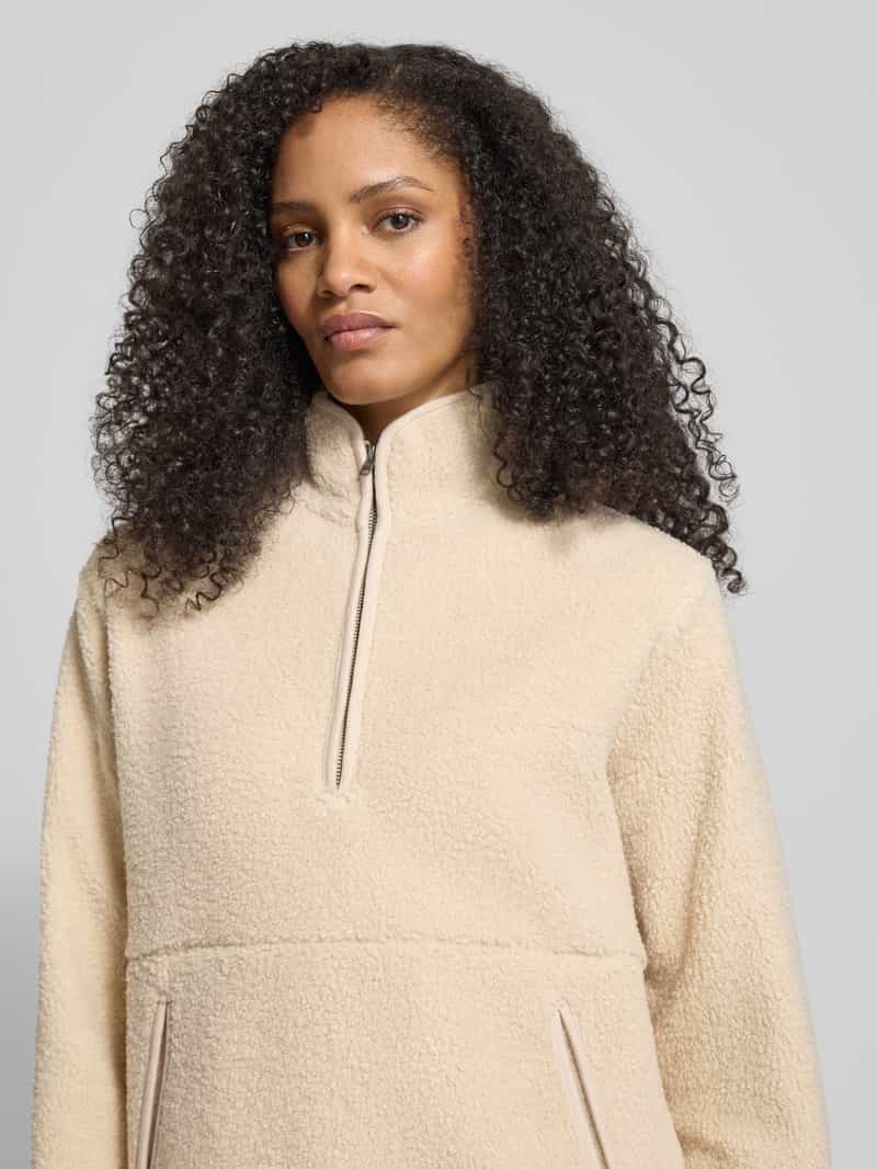 Soyaconcept Fleecepullover met opstaande kraag en steekzakken model 'BODIL'