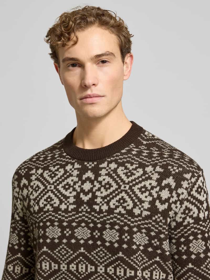 Selected Homme Regular fit gebreide pullover van een wolmix model 'HOLGER'