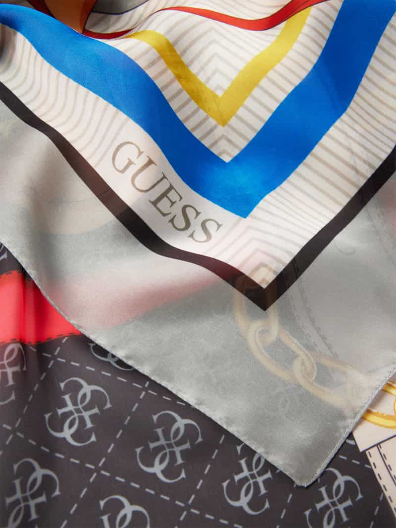 Guess Zijden sjaal met labelprint