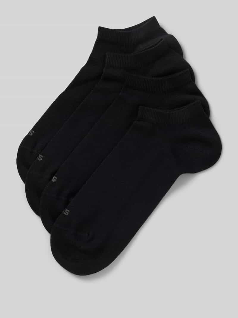 Boss Sneakersokken met logostitching in een set van 4 paar