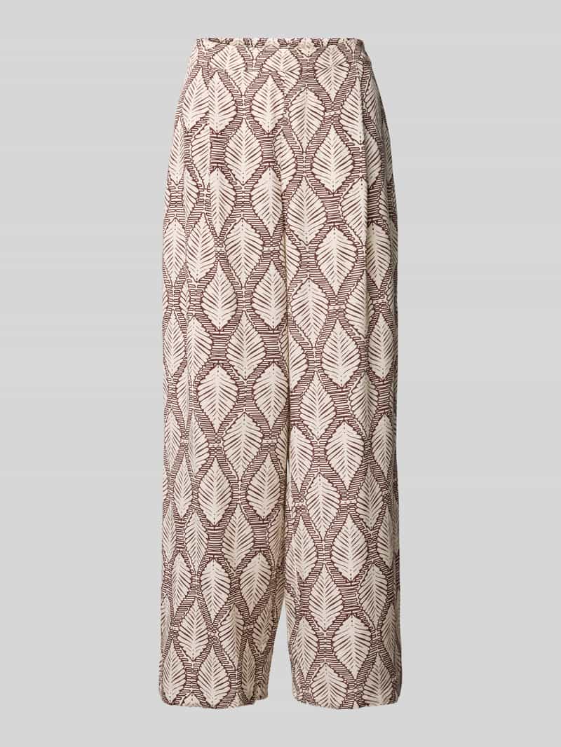 Jake*s Collection Wide leg stoffen broek met bandplooien