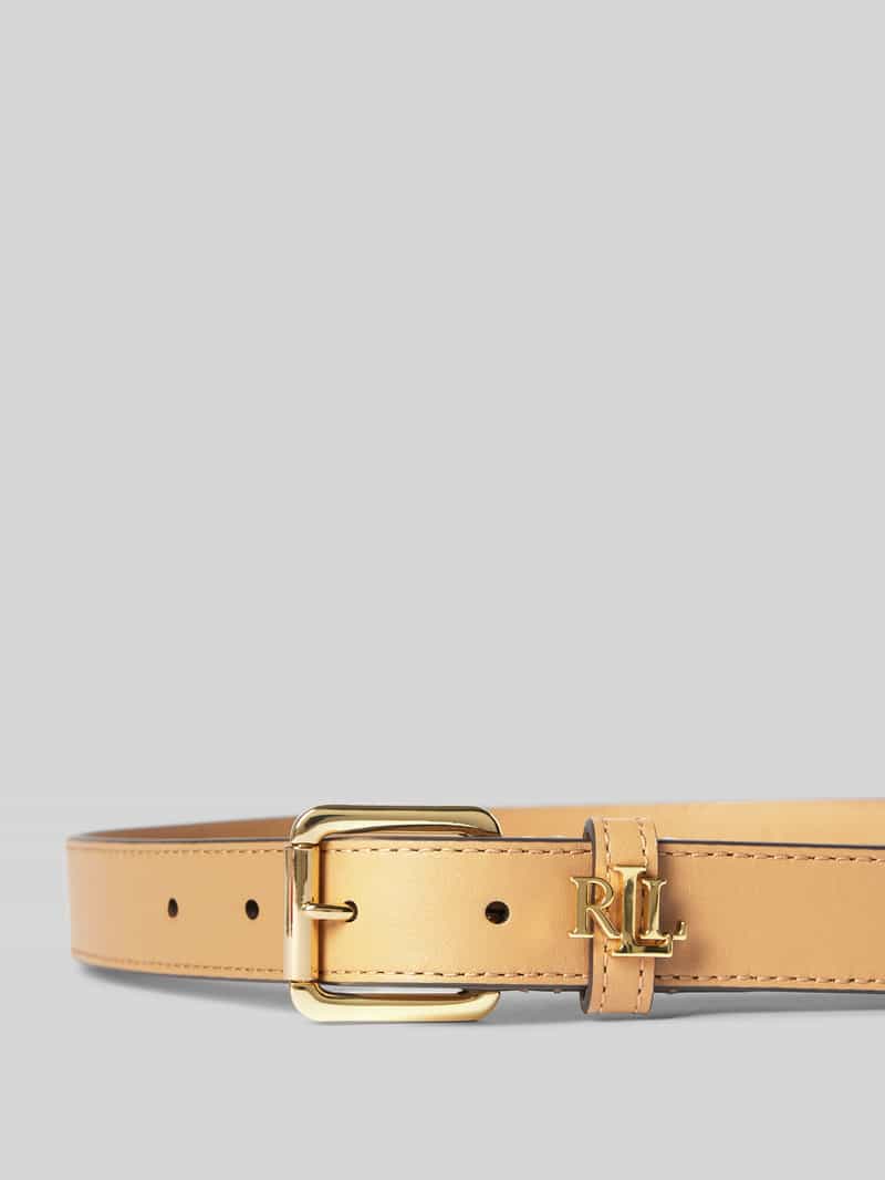 Lauren Ralph Lauren Smalle leren riem met logolus