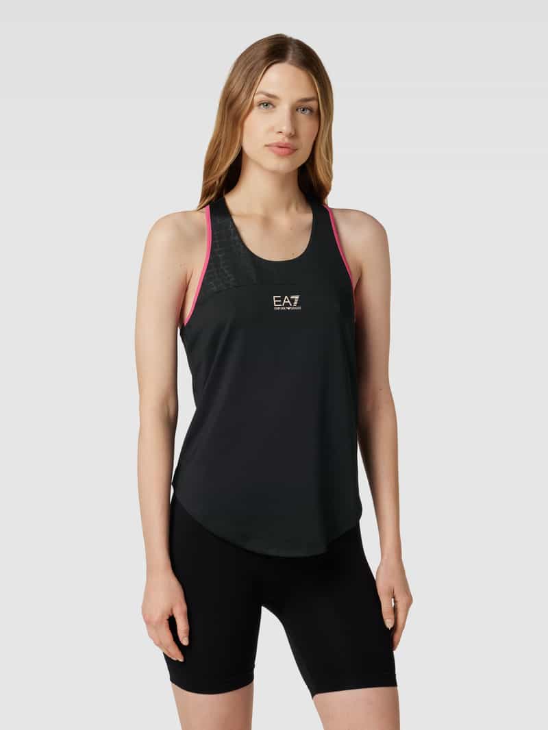 Tanktop met labelprint, model 'CANOTTA' EA7 Emporio Armani