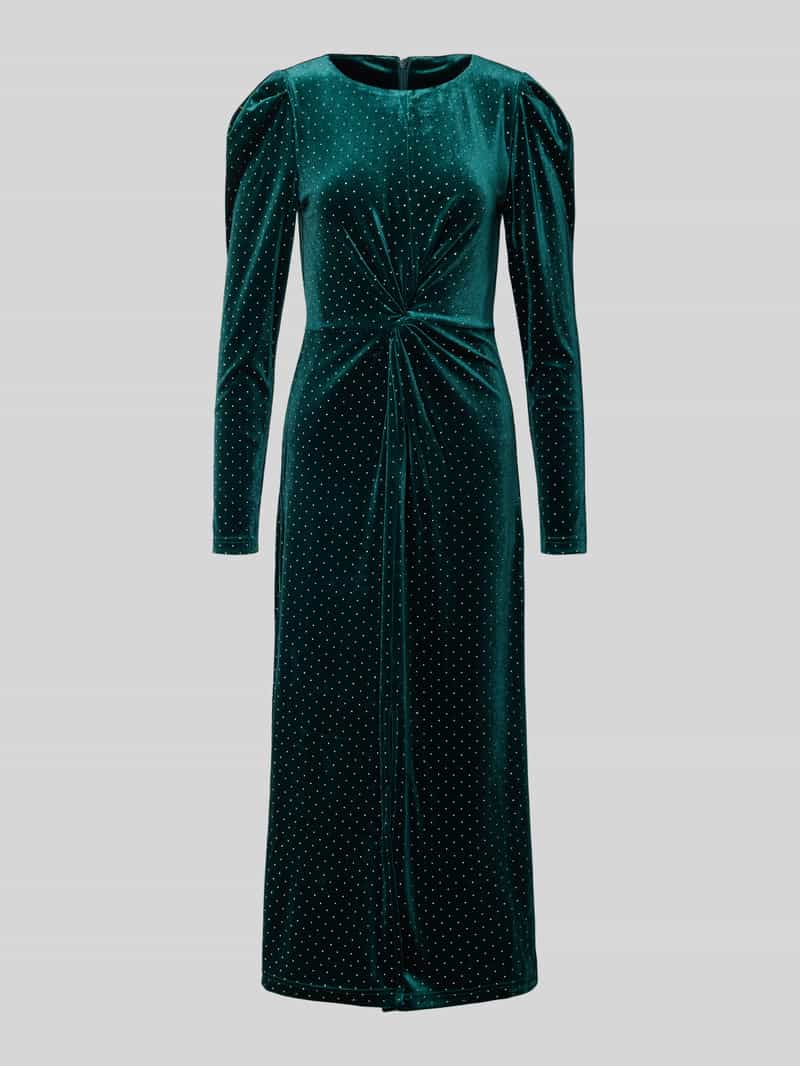 YAS Cocktailjurk van fluweel met mohair model 'HELLA'