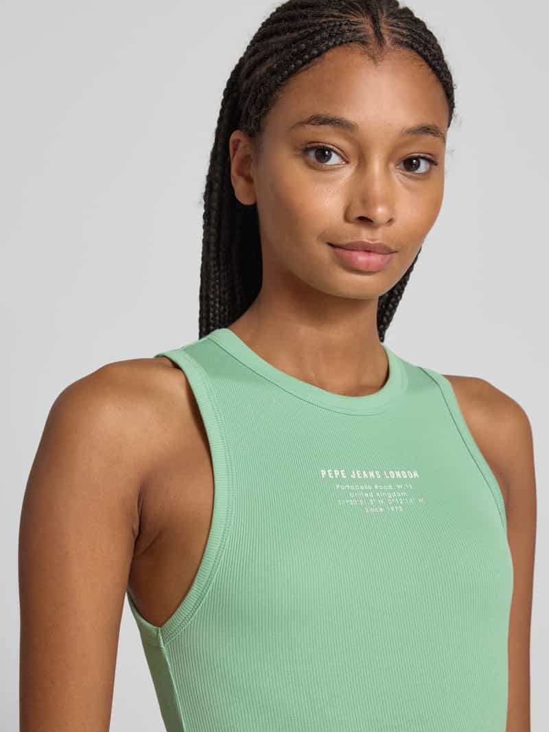 Pepe Jeans Slim fit tanktop van katoenmix model 'VIV'