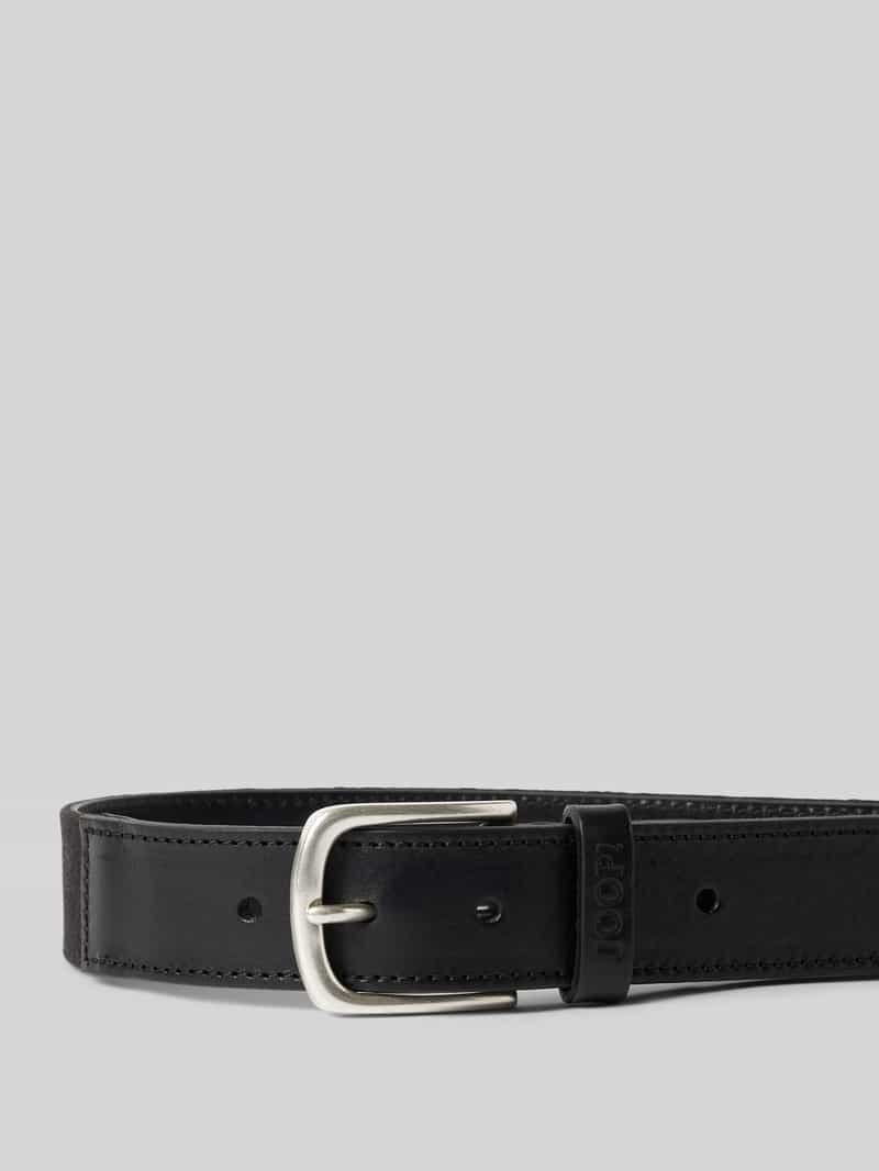 JOOP! Collection Leren riem met reliëflogo