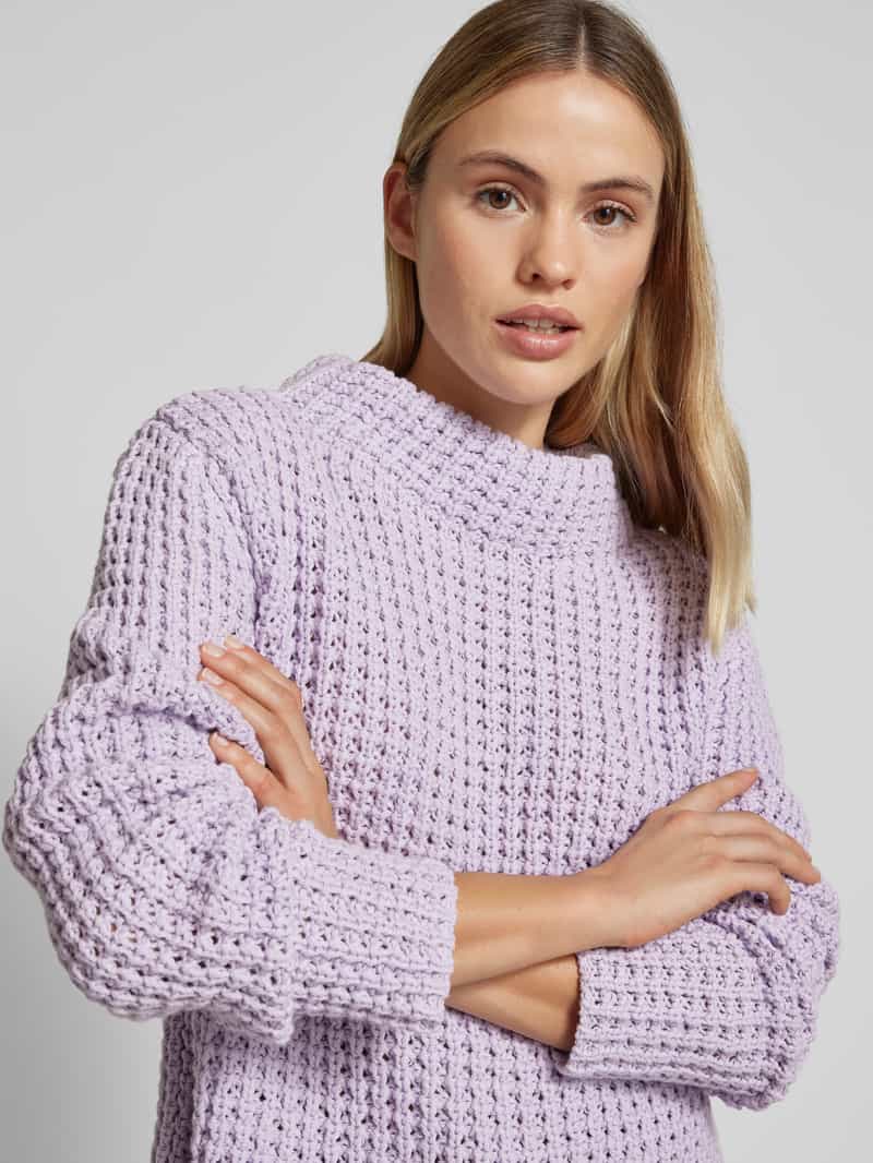 monari Gebreide pullover met opstaande kraag