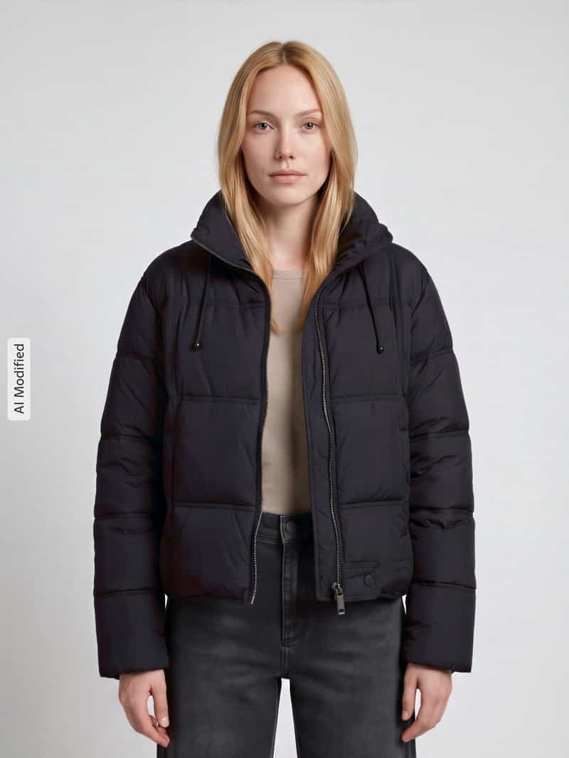 Vero Moda Gewatteerd jack met hoge kraag model 'JADE'