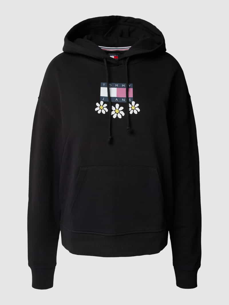 Tommy Jeans Hoodie met label- en motiefprint model 'DAISY FLAG'