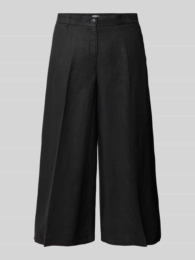 BRAX Wide leg linnen broek met verkort model 'STYLE.MELLI'