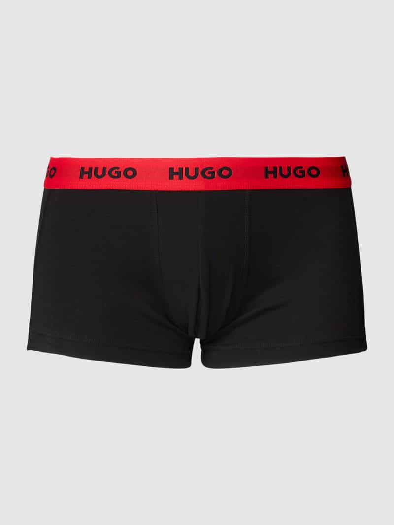HUGO Boxershort met labeldetails in een set van 3 stuks