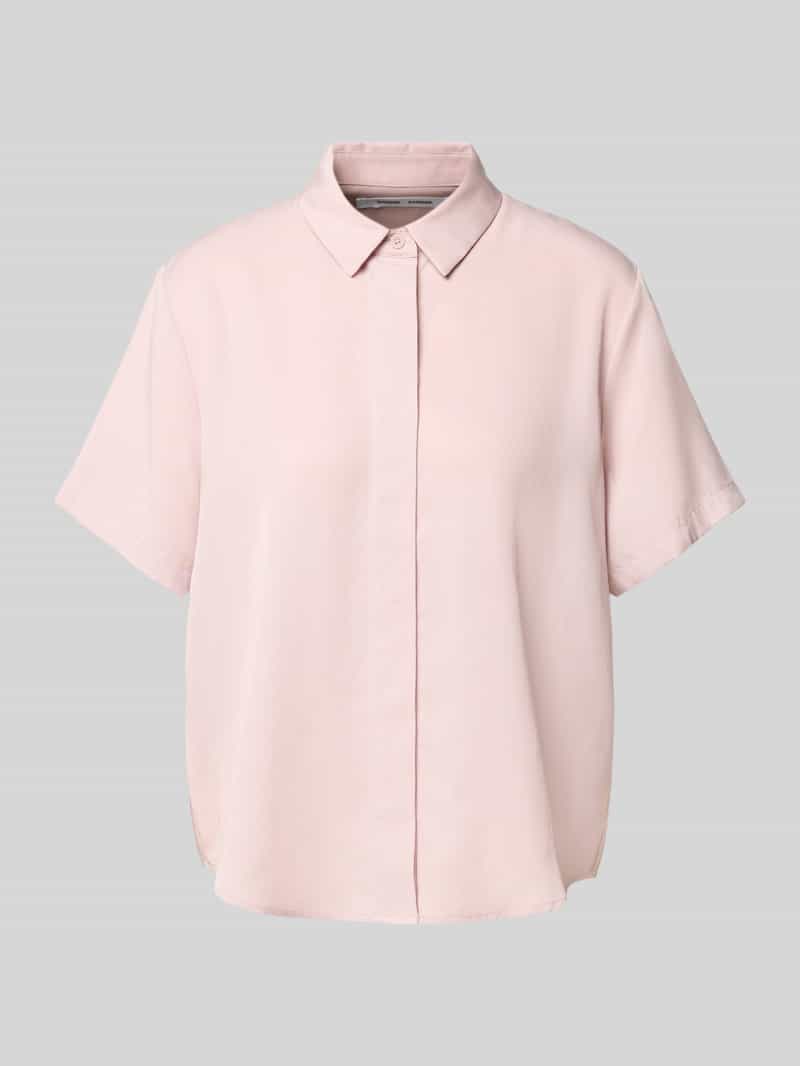 Samsøe Blouse van lyocell met blinde knoopsluiting model 'MINA'