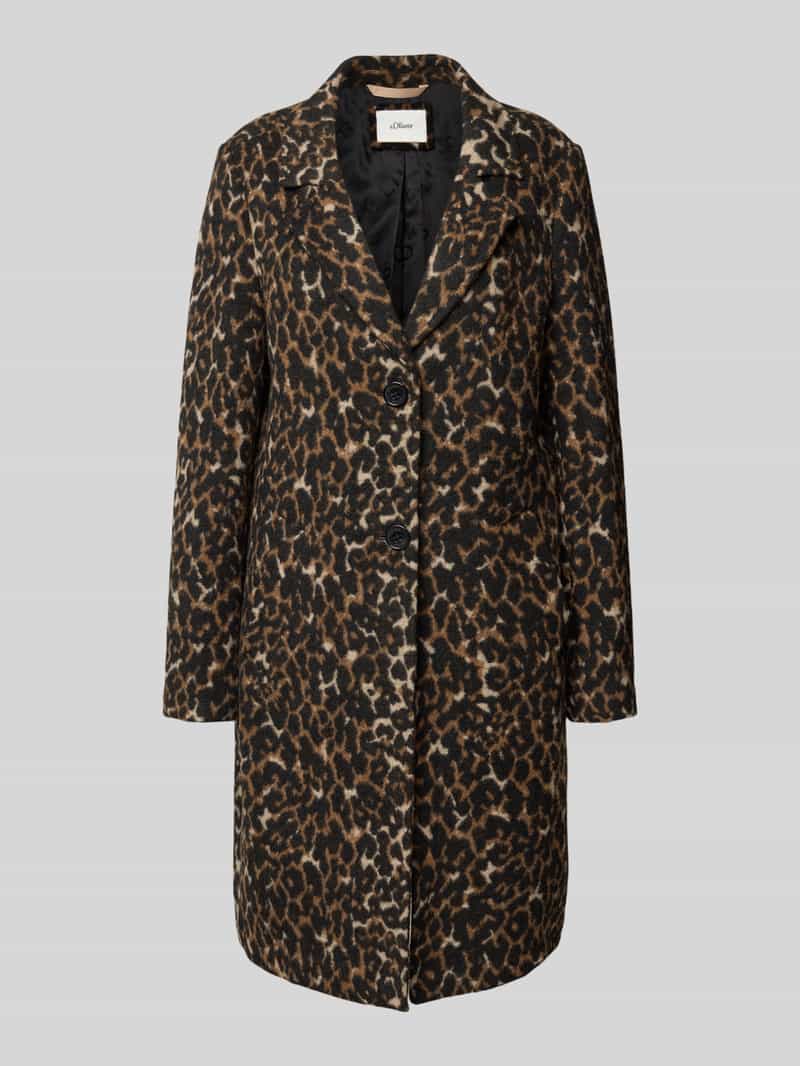 s.Oliver RED LABEL Regular fit lange jas met wol