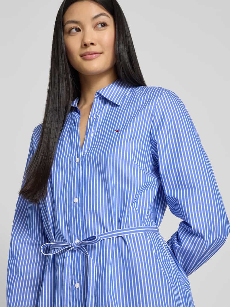 Tommy Hilfiger Oversized overhemdjurk met strikceintuur.