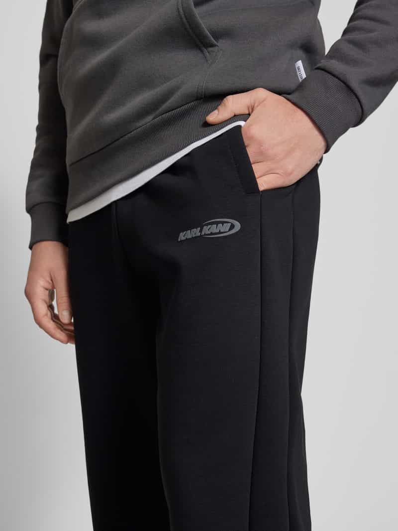 Karl Kani Straight leg sweatpants met labelprint model 'Kani Ellipse'