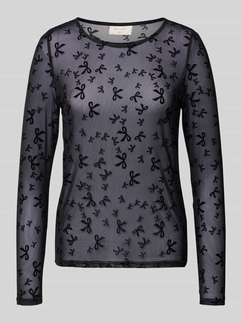 FREE QUENT Shirt met lange mouwen en ronde hals model 'ISKA'