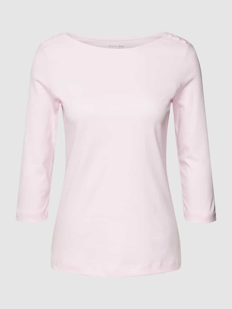 Christian Berg Woman T-shirt met 3/4-mouwen en sierknopen