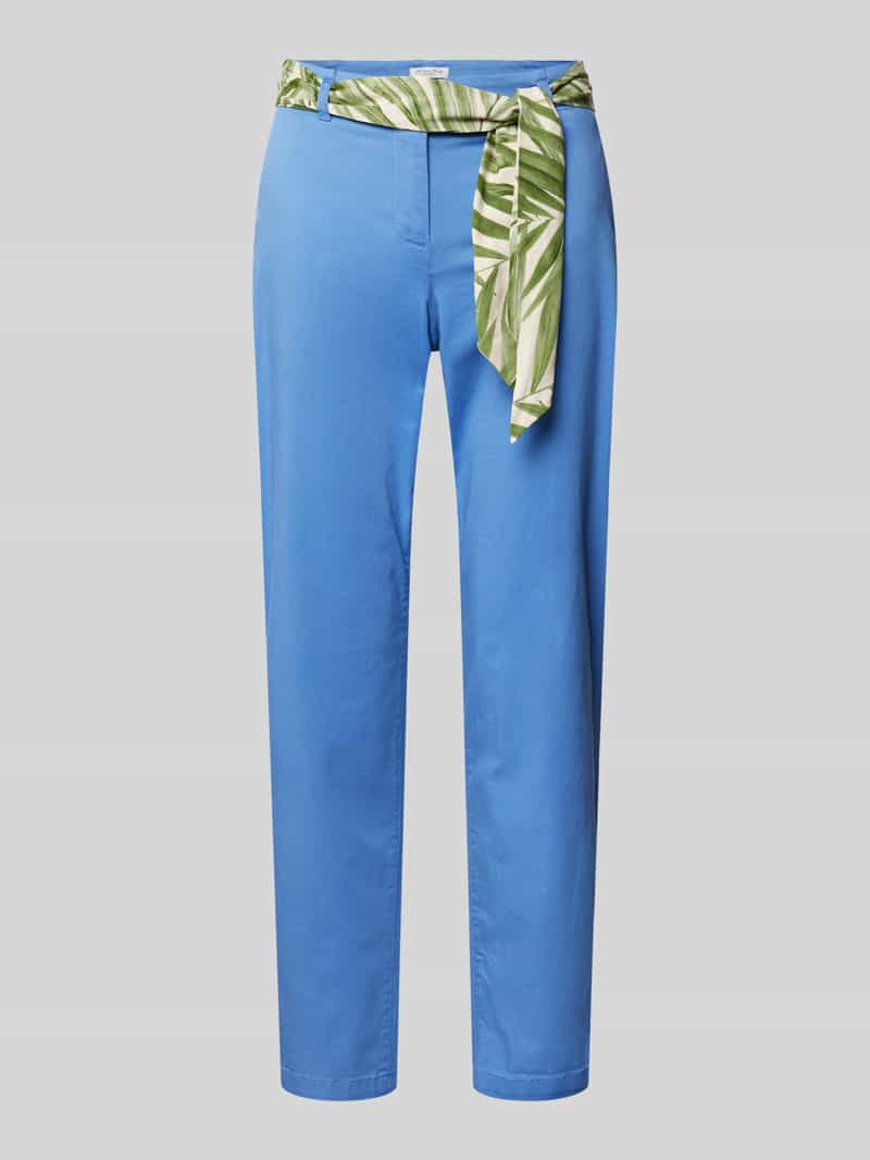 Christian Berg Woman Slim fit chino met strikceintuur